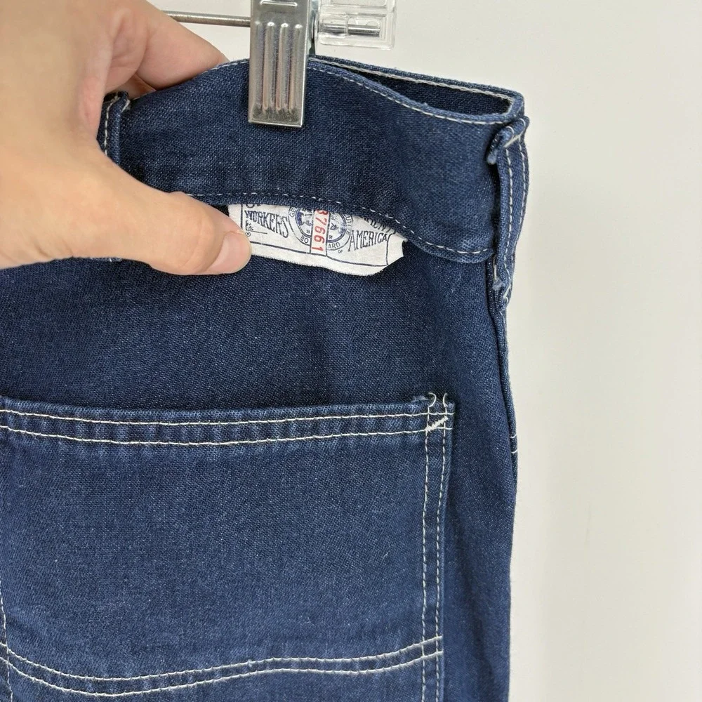 Vintage Sears Perma-Prest Workwear Carpenter Jeans USA Union Made Men's 36x32
